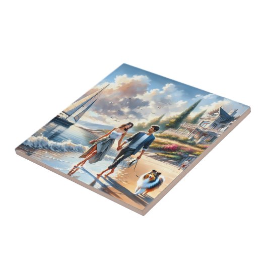 Romantic Coastal Cottage Sunset Stroll タイル (側面)