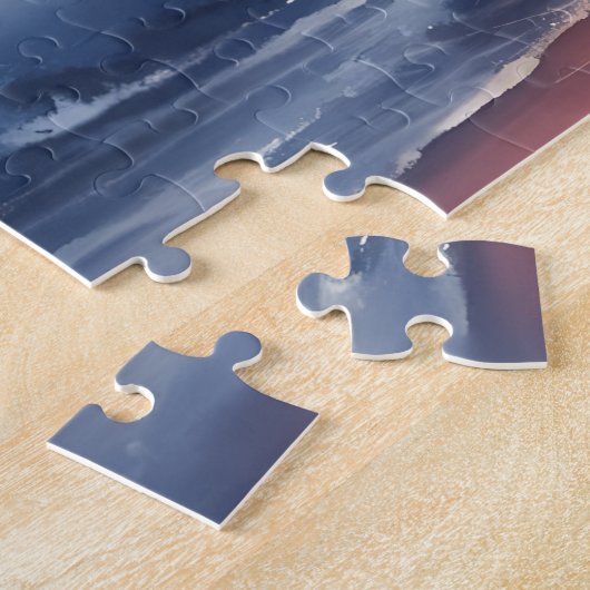 Romantic Coastal Sunset Lighthouse Walk ジグソーパズル (側面)