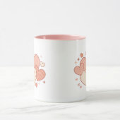 Romantic Coffee Cup with Hearts Gift  マグカップ (中央)