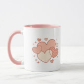 Romantic Coffee Cup with Hearts Gift  マグカップ (左)