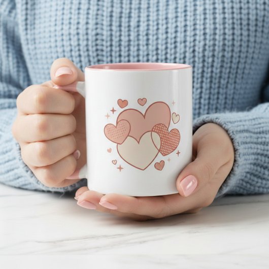 Romantic Coffee Cup with Hearts Gift  マグカップ