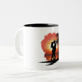 Romantic Coffee Mug for Couples ツートーンマグカップ (正面左)