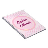 Romantic Concentric Circle in baby pink ノートブック (右側)