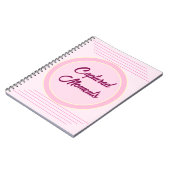 Romantic Concentric Circle in baby pink ノートブック (左側)