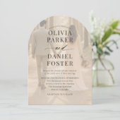 Romantic Contemporary Photo Overlay Wedding 招待状 (スタンド正面)