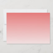Romantic Coral Minimalist Photo セーブザデート (裏面)