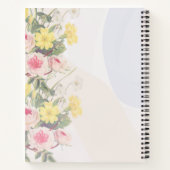 Romantic cottage flowers wallpaper ノートブック (裏面)