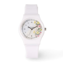 Romantic cottage flowers wallpaper 腕時計