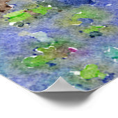 Romantic cottage garden aquarel ポスター (角)