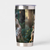 Romantic Cougar Father and Cub Mug – Wildlife Love 保温保冷タンブラー (左面)