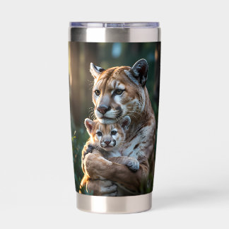 Romantic Cougar Father and Cub Mug – Wildlife Love 保温保冷タンブラー