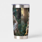 Romantic Cougar Father and Cub Mug – Wildlife Love 保温保冷タンブラー (右面)