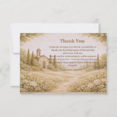 Romantic Countryside Floral Birthday サンキューカード (正面)