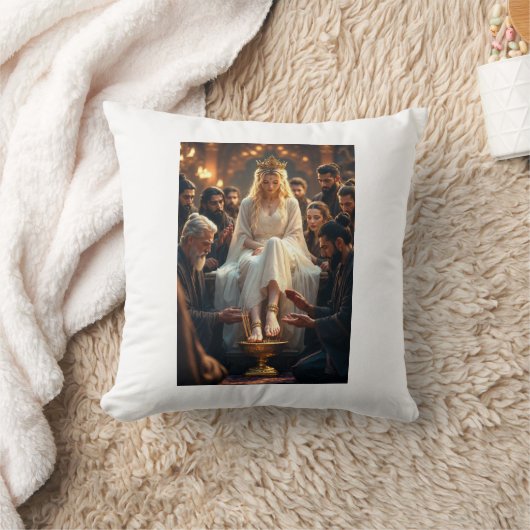 Romantic Couple Artwork Pillow – Hero Cherishing  クッション (ブランケット)