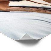 Romantic Couple Beach Digital Art Poster ポスター (角)