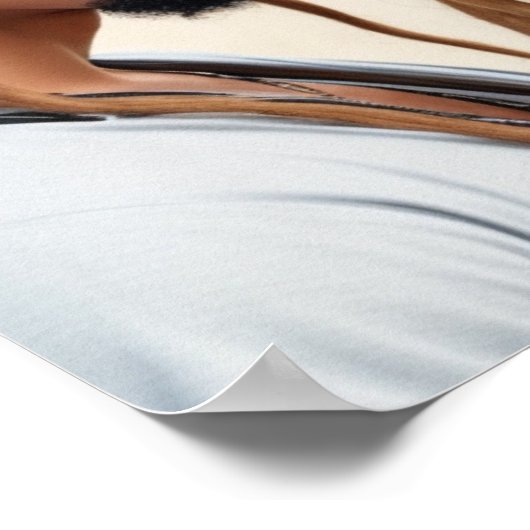 Romantic Couple Beach Digital Art Poster ポスター (角)