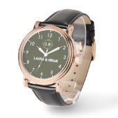 Romantic Couple Gift His and Her name monogram  腕時計 (傾斜)