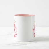 Romantic Couple Heart Illustration Two-Tone Coffee マグカップ (中央)