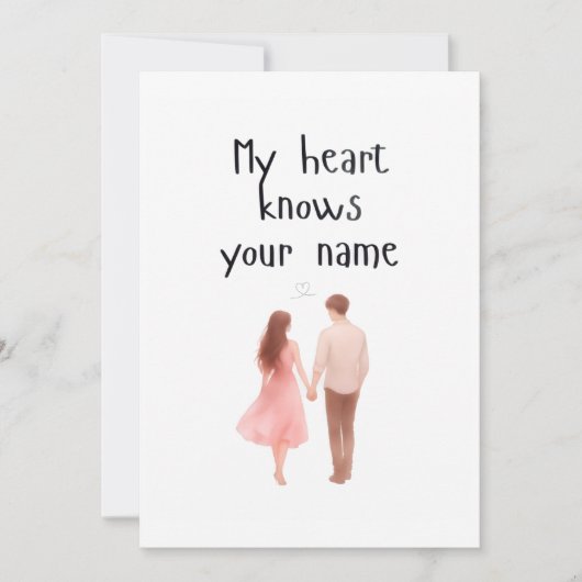 Romantic Couple Love Card, Valentine's Day シーズンカード (正面)