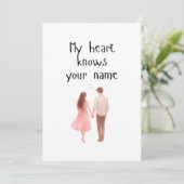 Romantic Couple Love Card, Valentine's Day シーズンカード (スタンド正面)