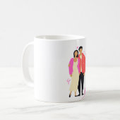Romantic Couple Mug | Elegant Love Coffee Cup for  コーヒーマグカップ (正面左)