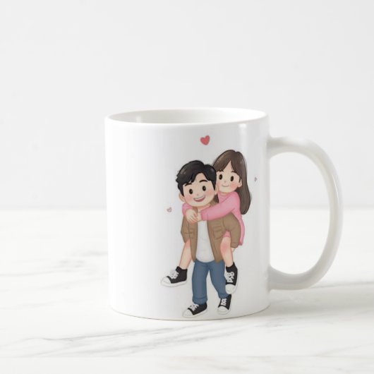 Romantic Couple Mug Perfect Gift for Lovers & Cpl コーヒーマグカップ (右)