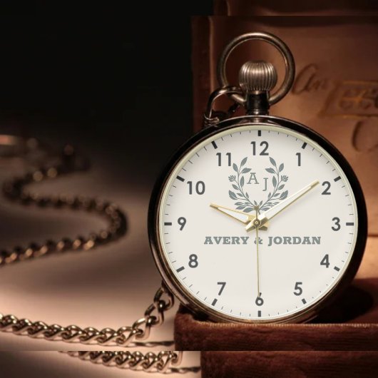 Romantic Couple Personalized Initials & Elegant De 腕時計