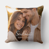 Romantic Couple Photo Personalized Cushion Gift クッション (正面)