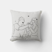 Romantic Couple Pillow – Cute Love Design Cushion  クッション (正面)