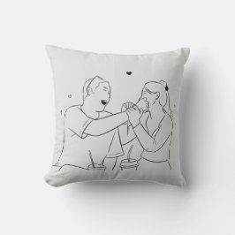 Romantic Couple Pillow – Cute Love Design Cushion  クッション