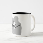Romantic Couple Silhouette Love Quote Two-Tone Cof ツートーンマグカップ (正面右)