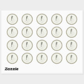 Romantic Couple Silhouette Wedding Sticker Seal ラウンドシール (シート)