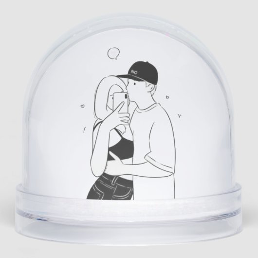 Romantic Couple Snow Globe – Love Gift for Couples (正面)