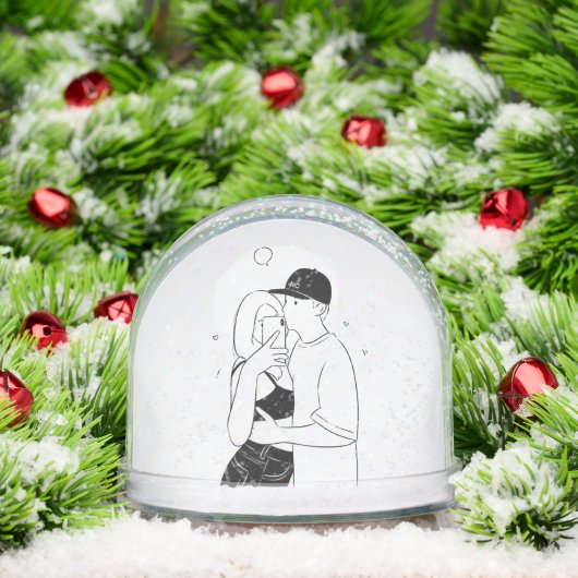 Romantic Couple Snow Globe – Love Gift for Couples (クリスマス)