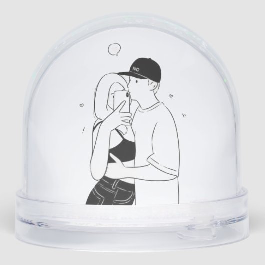 Romantic Couple Snow Globe – Love Gift for Couples (裏面)
