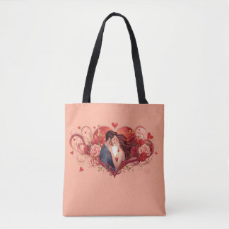 Romantic Couple Tote Bag Love Gift トートバッグ