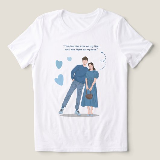 Romantic Couple Tshirt トライブレンドTシャツ (デザイン正面)