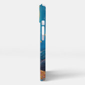 Romantic Couple Under Moonlight Aesthetic iPhone C iPhoneケース (左側面)