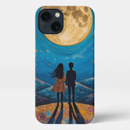 Romantic Couple Under Moonlight Aesthetic iPhone C iPhone 13ケース