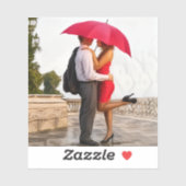 Romantic Couple Under Red Umbrella シール (シート)