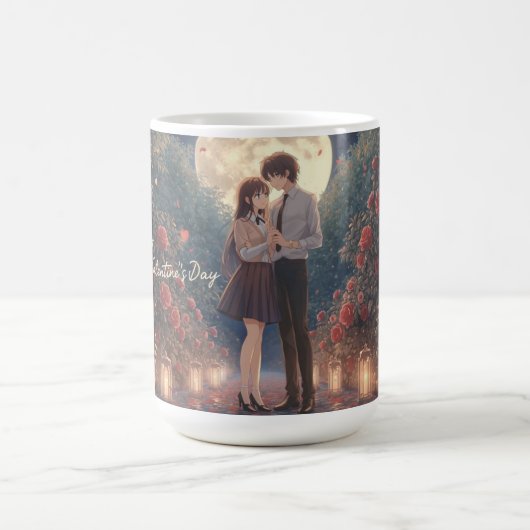 Romantic Couple Valentine's Day Mug コーヒーマグカップ (中央)