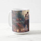 Romantic Couple Valentine's Day Mug コーヒーマグカップ (正面左)