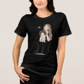 Romantic Couple Women’s T-Shirt – Cute Love Gift トライブレンドＴシャツ (正面)