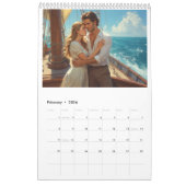 Romantic Couples Calendar 2026 01B カレンダー (2月 2026)