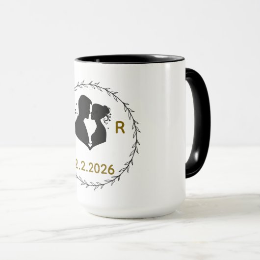 Romantic Couples Mug | His & Hers Love Coffee Cup マグカップ (正面右)