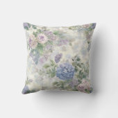 Romantic Cream purple flowers   クッション (裏面)