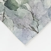 Romantic Cream purple flowers   フリースブランケット (角)