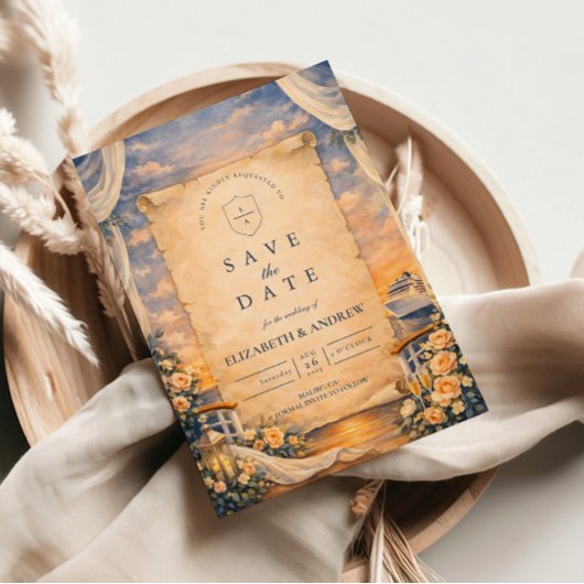 Romantic Cruise Sunset Wedding セーブザデート