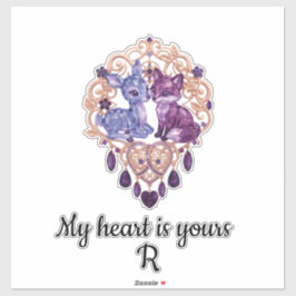Romantic Crystal Animals Custom Couple シール
