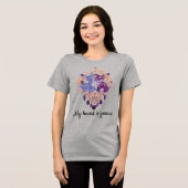 Romantic Crystal Animals Custom Couple トライブレンドTシャツ (正面全面)